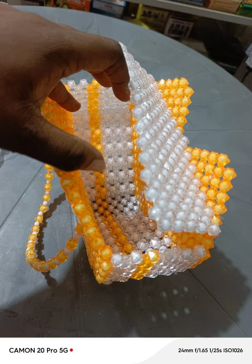 Beaded side bag