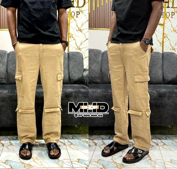 Pantalon cargo homme beige stylé