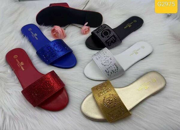 Mules femme luxe strass