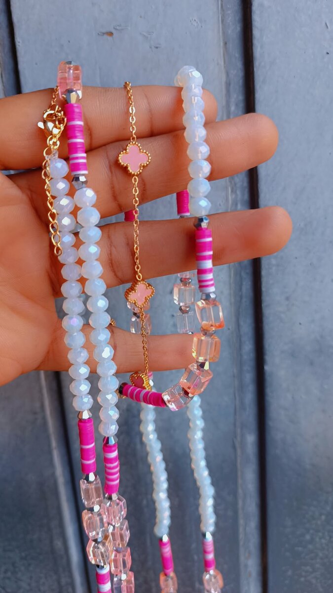 Collier Perles Multicolores Élégant