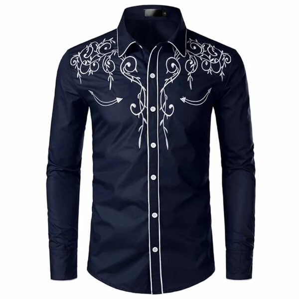 Chemise élégante broderie homme