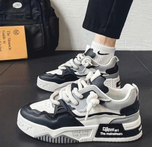 Basket streetwear noir et blanc