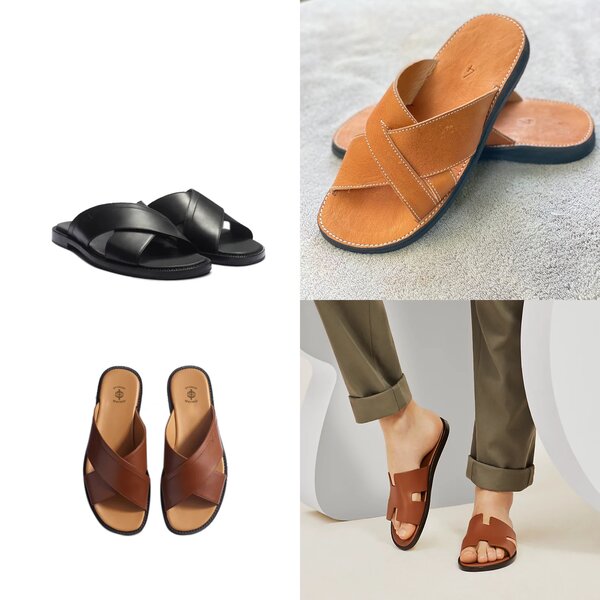 Sandales en cuir décontractées