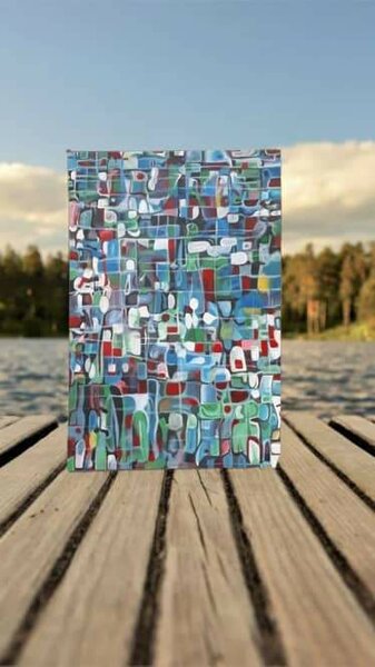 Tableau abstrait moderne coloré