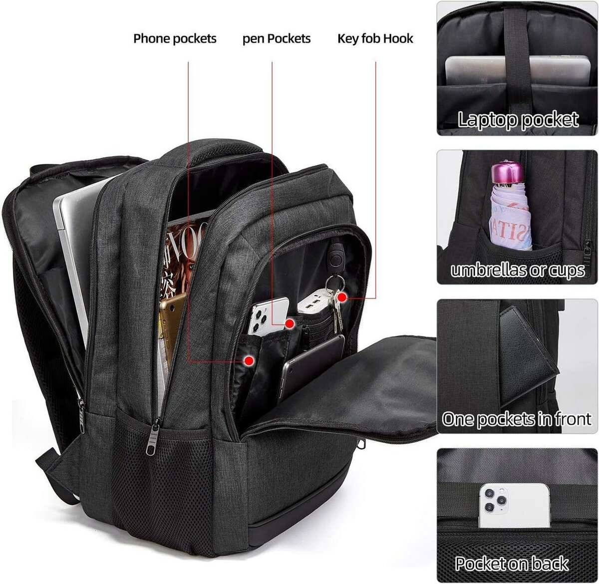 Waterproof Multifunctional Laptop Backpack