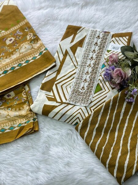 Cotton 3 Pice Suit