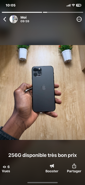 iPhone Pro 256GB Noir