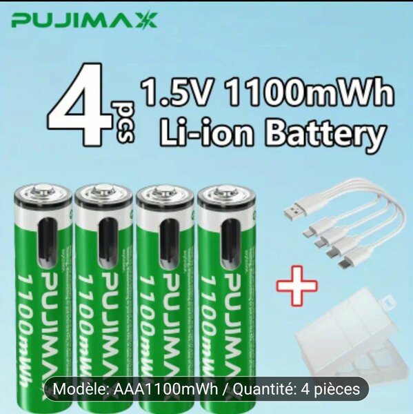Piles Li-ion AAA 1100mWh
