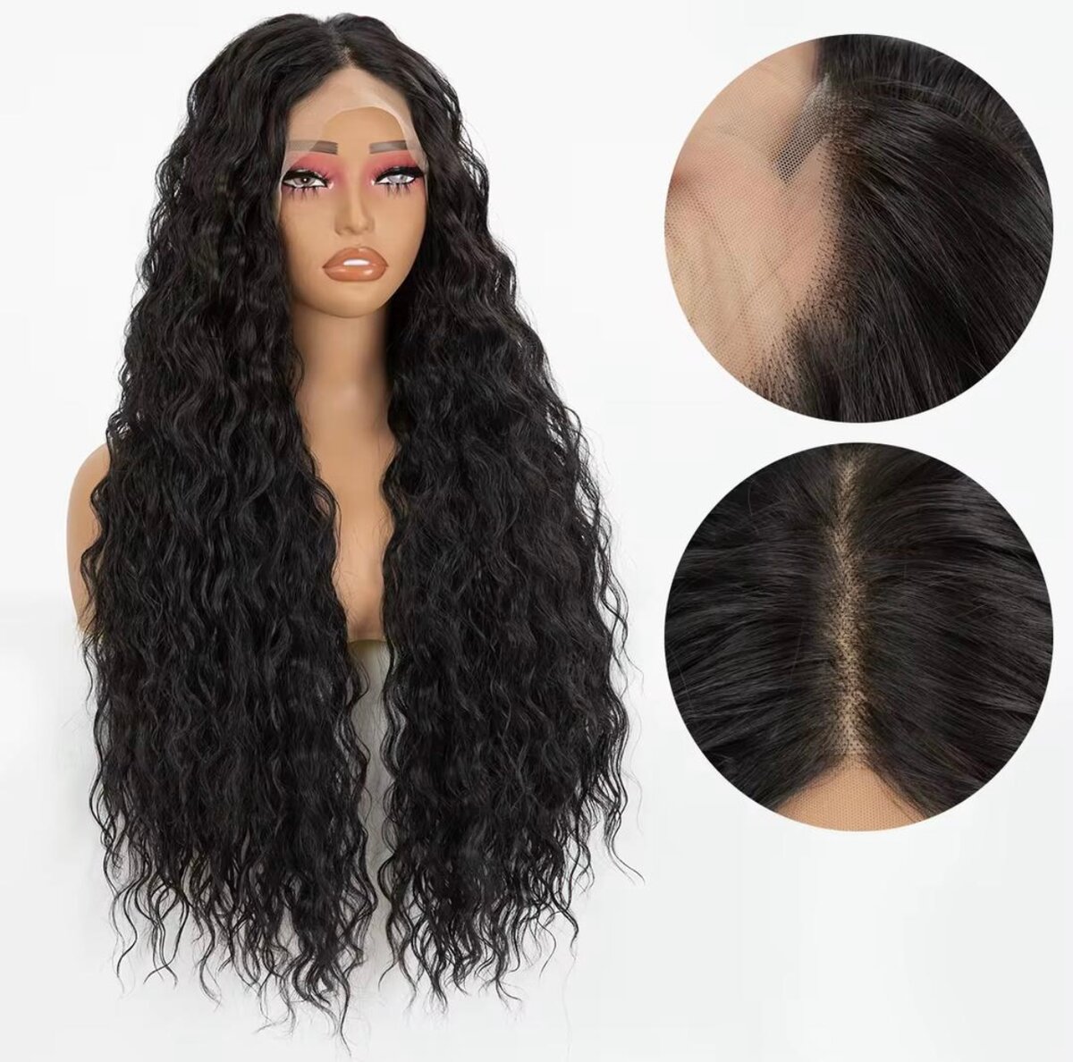 Perruque en dentelle longue