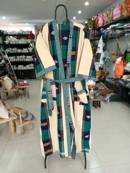 Peignoir ethnique coloré en coton