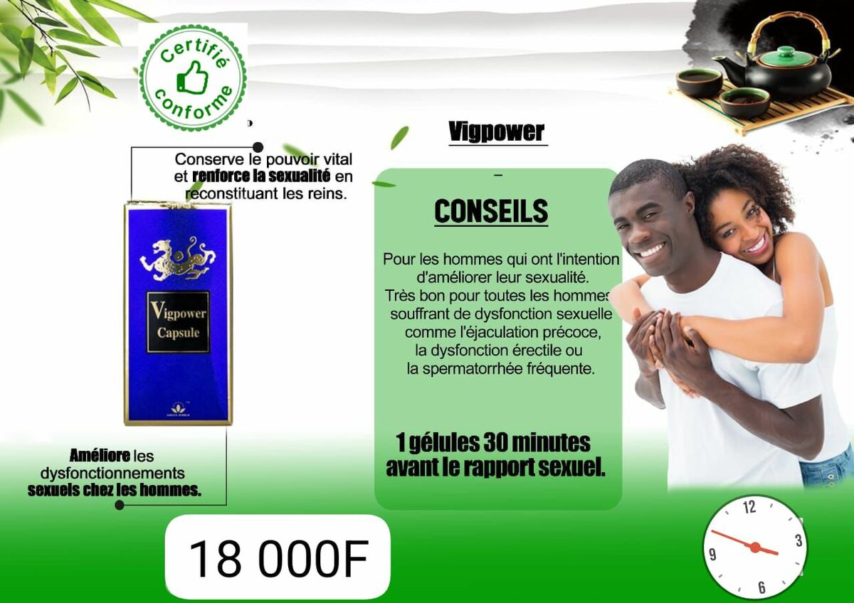 Vigor power ( érection molle et faiblesse sexuelle)
