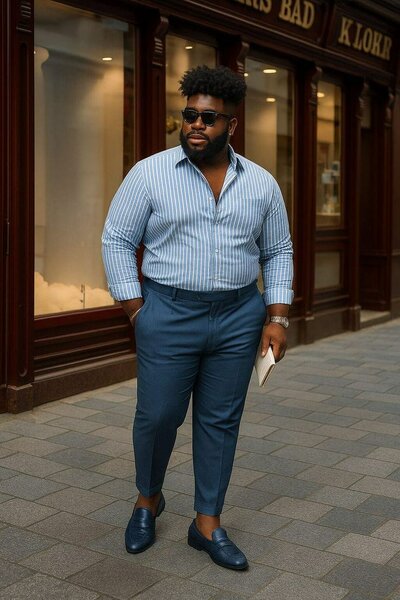 Pantalon Homme Élégant Grande Taille