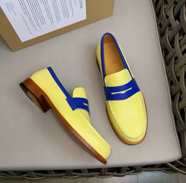 Mocassins en cuir multicolores
