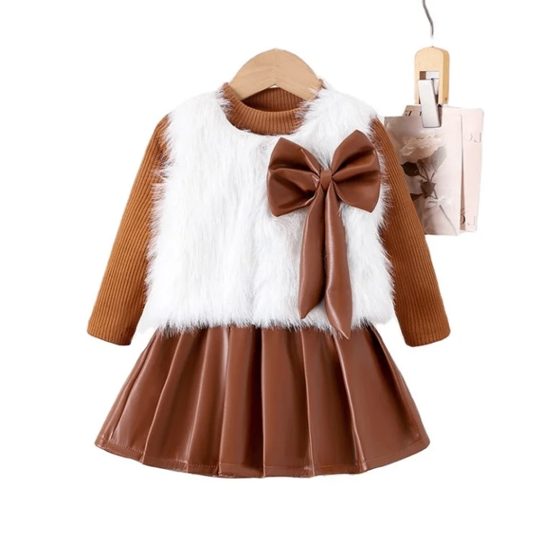Robe enfant chic avec gilet