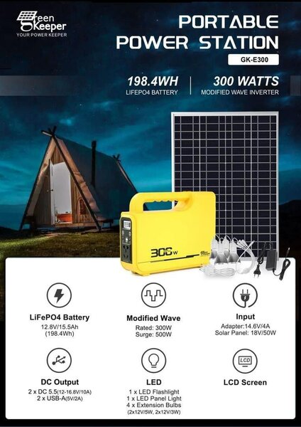 Station d'alimentation portable 300W