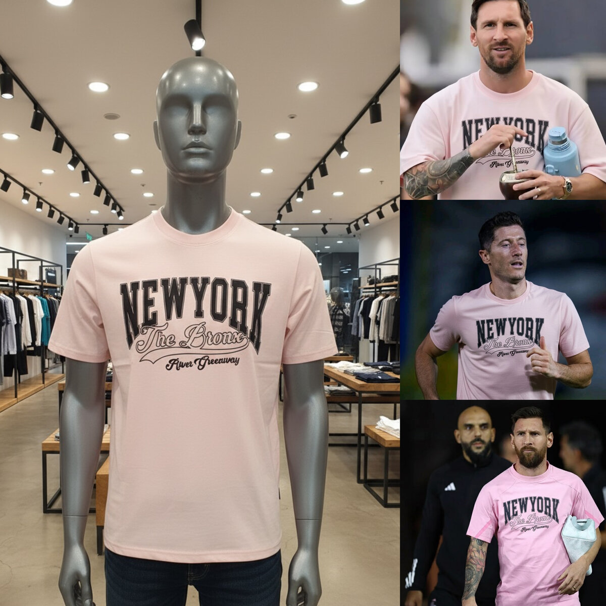 T-shirt rose New York Bronx