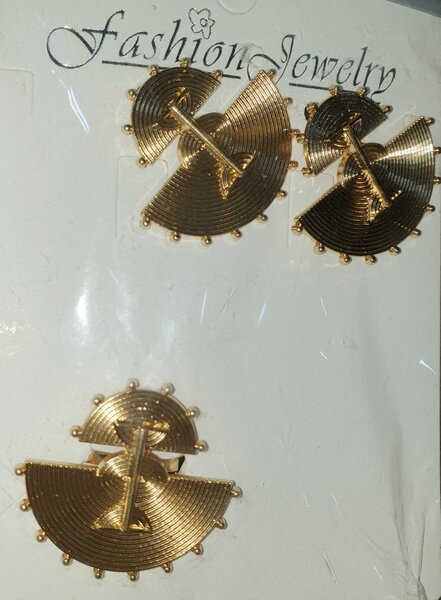 Boucles d'Oreilles Vintage Dorées