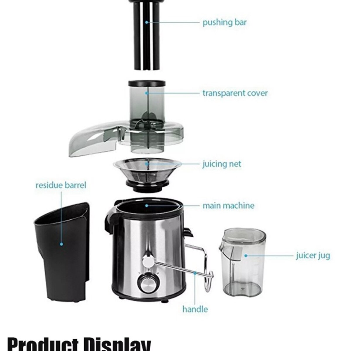 Electric Juice Extrator- Black/Silver