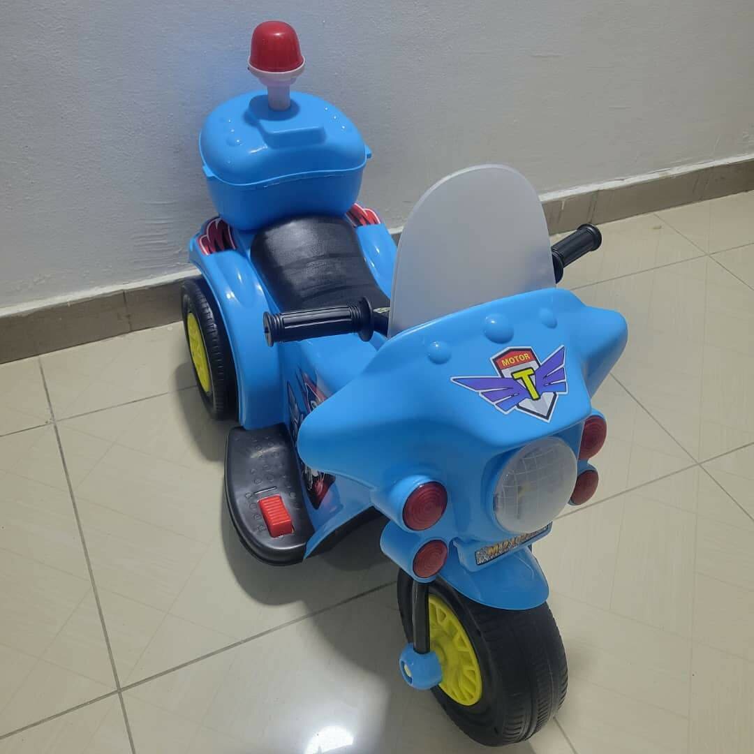 Moto enfant électrique bleu