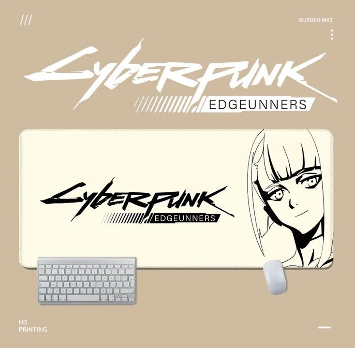 Геймерский коврик для мыши с дизайном Cyberpunk