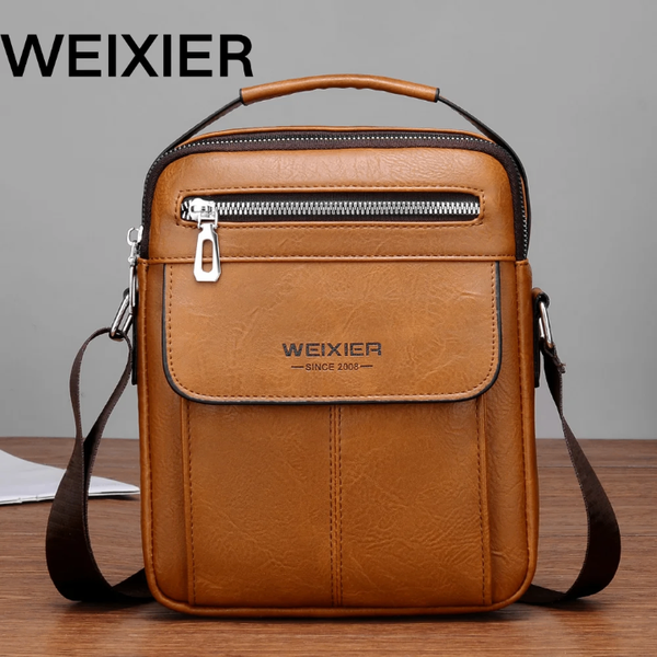 Sac bandoulière homme en cuir Weixier