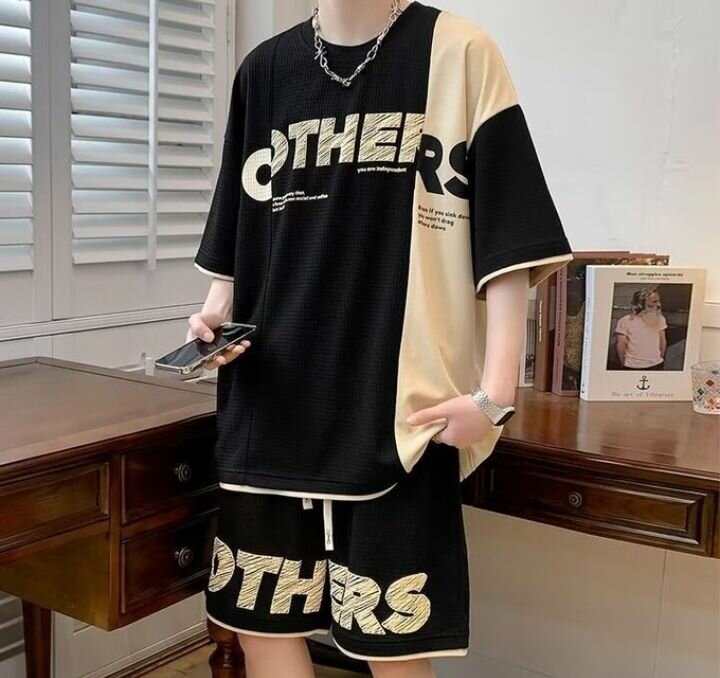 Fashion 2pcs Men's Short-sleeved T-shirt