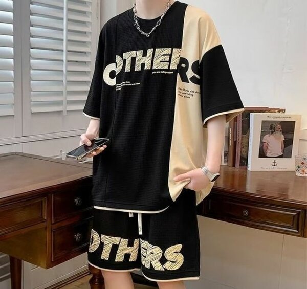 Fashion 2pcs Men's Short-sleeved T-shirt