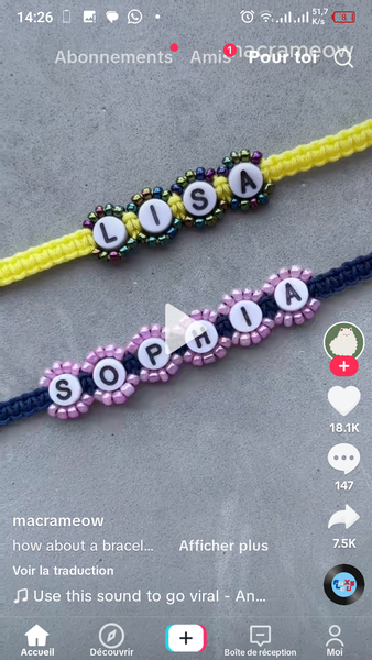 Bracelet personnalisé perles