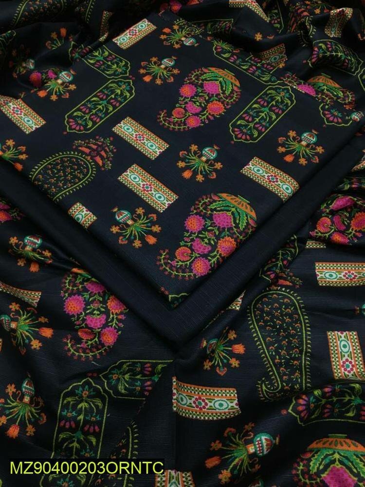 2pc unstitched lawn printed