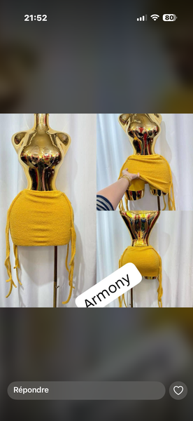 Tissu jaune pour mannequin