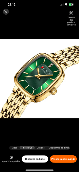 Montre CURREN dorée