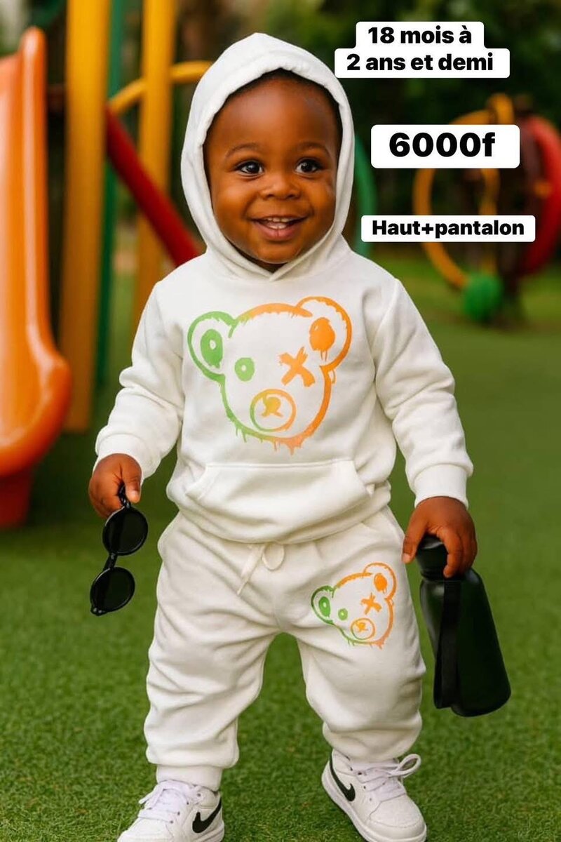 Ensemble Enfant Ourson Blanc