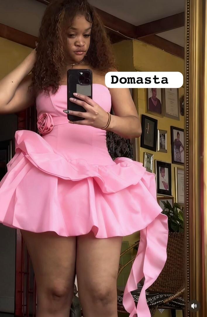 Robe Cocktail Volantée Domasta