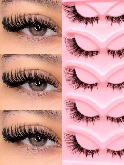 Faux cils en vison demi