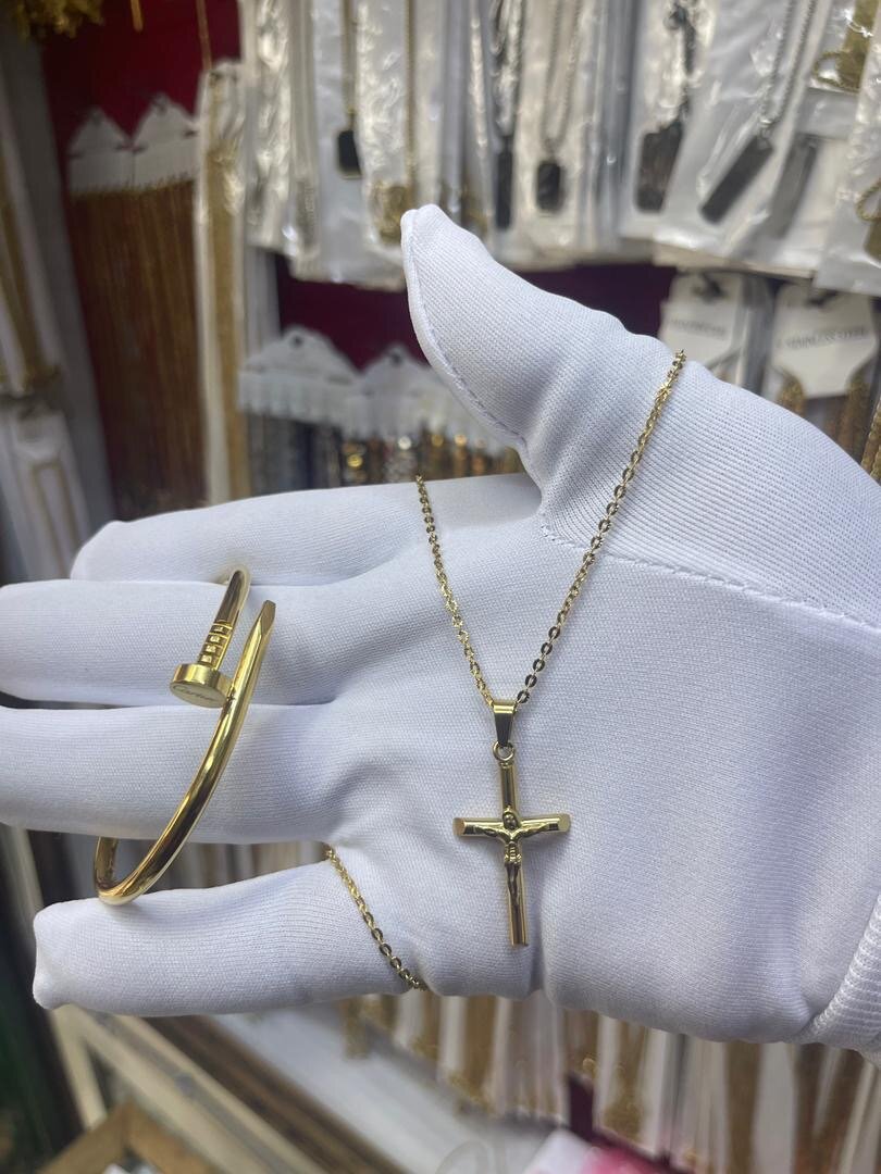 Ensemble Collier & Bracelet Dorés