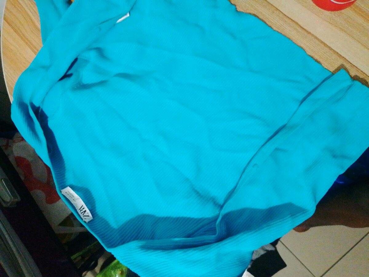 Sweatshirt en maille turquoise
