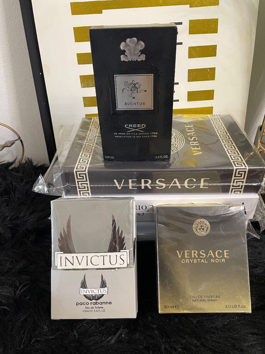 Bvlgari Aqua. Creed, Megamare. Invictus Paco, Versace