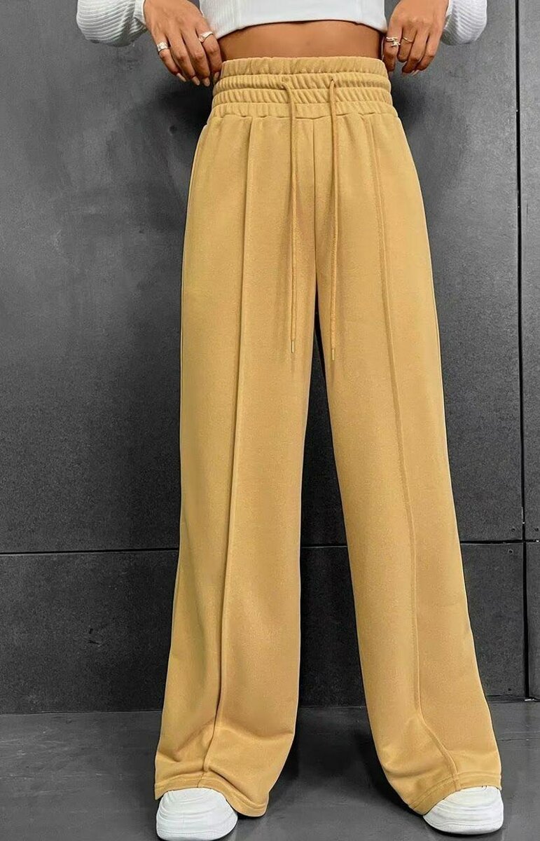 Pantalons larges taille haute