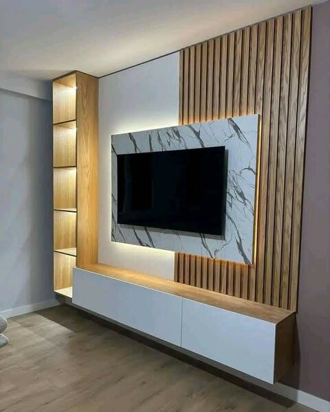 Meuble TV en mélamine PVC