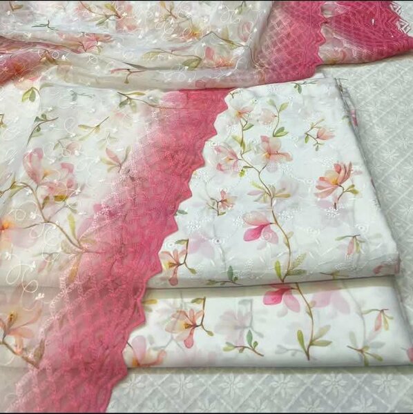 Printed lawn suit