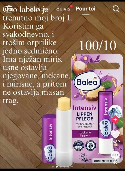 Balea Baume à Lèvres Intensif