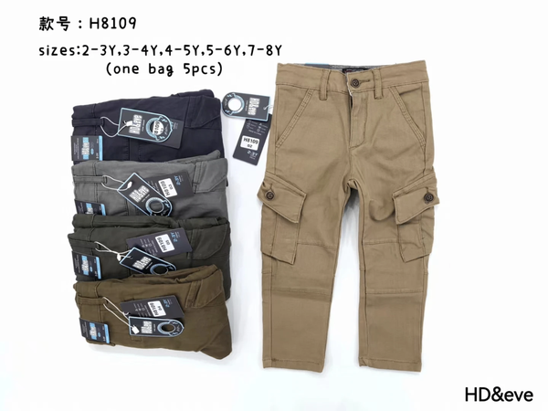 Pantalons Cargo Enfants Multipack