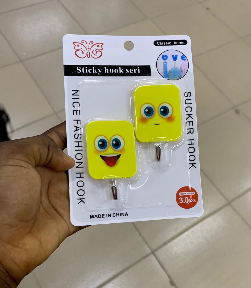 Emoji adhesive hangers