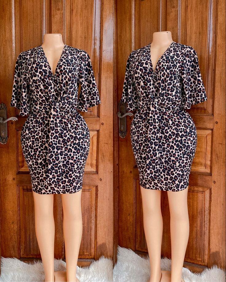 Robe élégante imprimé léopard