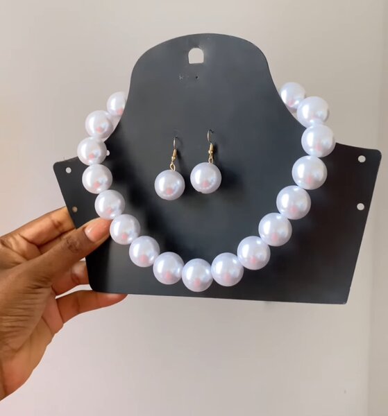 Pearl bold necklace 2 in 1