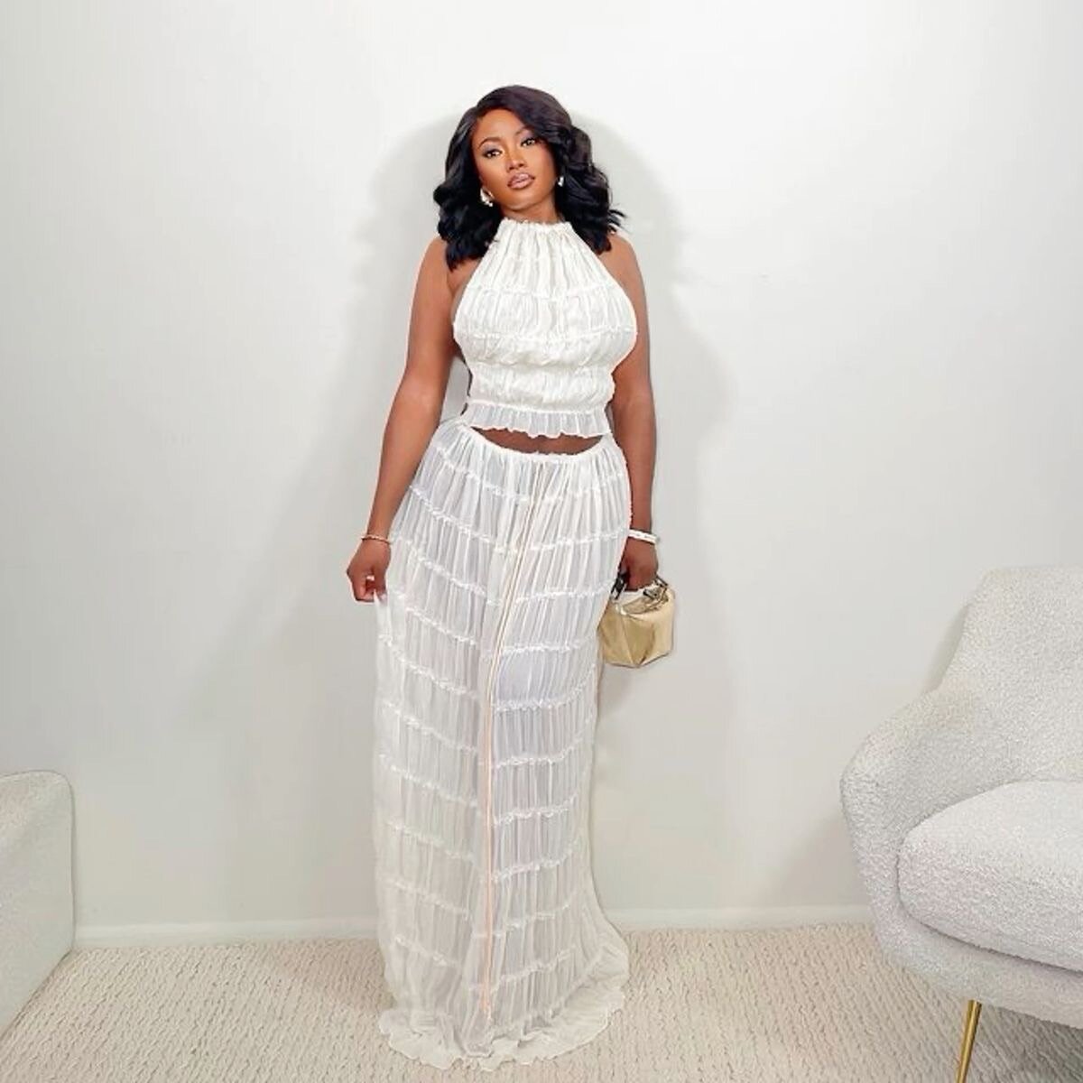 Robe d'été bohème blanche