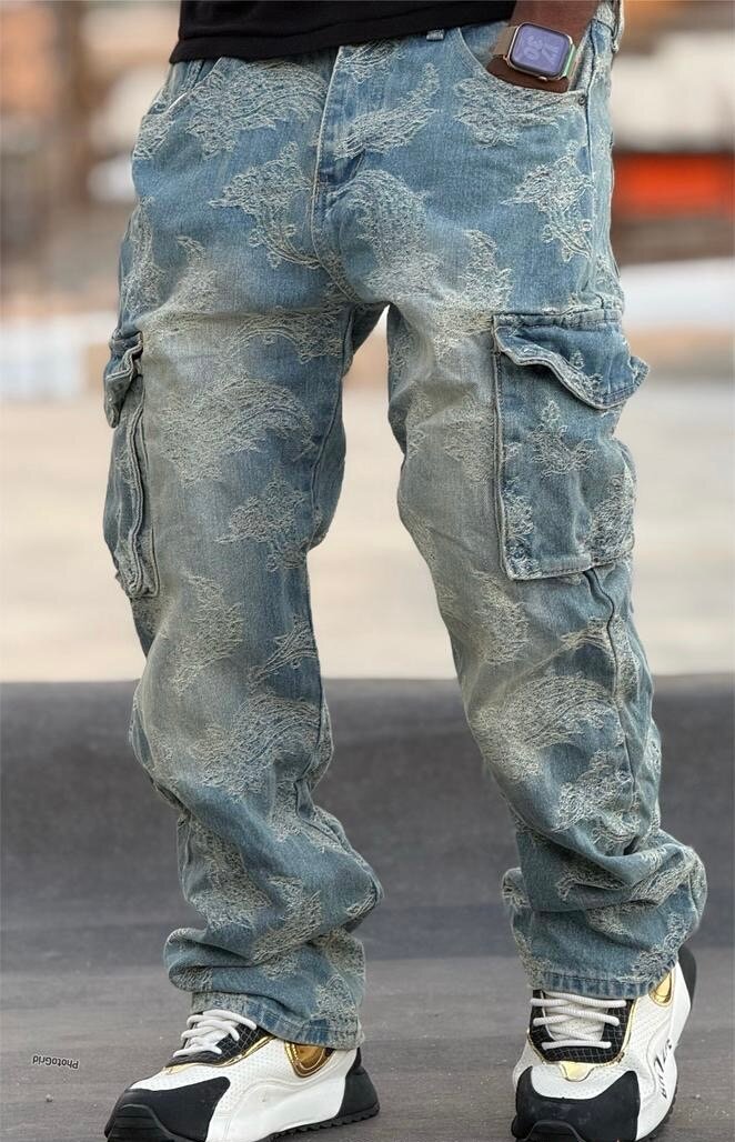 Pantalon cargo imprimé mode