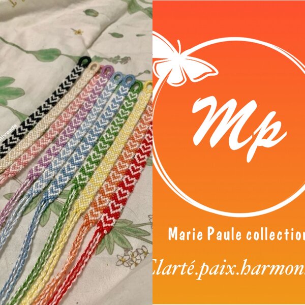 Bracelets tissés colorés