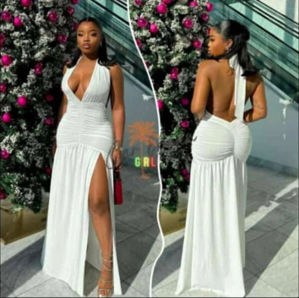 Robe blanche élégante pour femmes