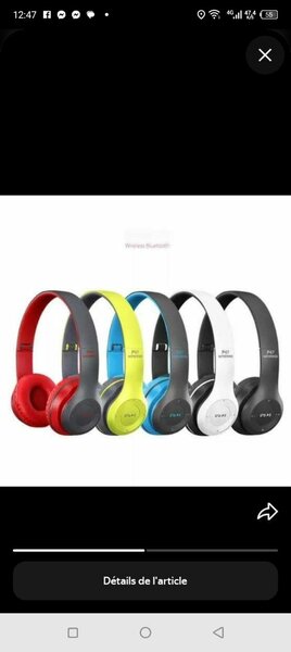 Casque Bluetooth Sans Fil p46
